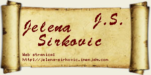 Jelena Sirković vizit kartica